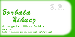 borbala mihucz business card